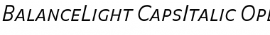 BalanceLight CapsItalic Font