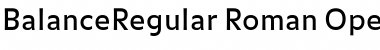 BalanceRegular Roman Font