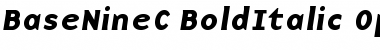 BaseNineC Bold Italic Font