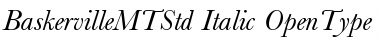 Baskerville MT Std Italic Font