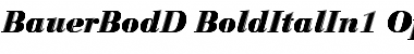 Bauer Bodoni D In1 Regular Font