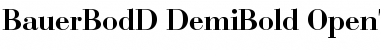 Bauer Bodoni D Demi Bold Font