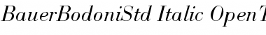 Bauer Bodoni Std 1 Italic Font