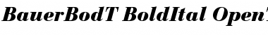 Bauer Bodoni T Bold Italic Font