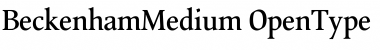 BeckenhamMedium Regular Font