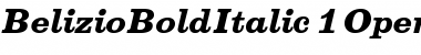 BelizioBoldItalic Regular Font
