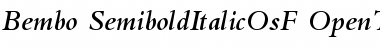 Bembo Semibold Italic Oldstyle Figures Font