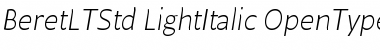 Beret LT Std Light Italic Font