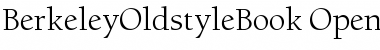 Berkeley OldstyleBook Font