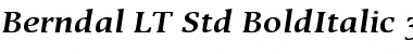 Berndal LT Std BoldItalic Regular Font