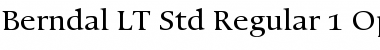 Berndal LT Std Regular Regular Font