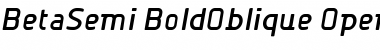 BetaSemi BoldOblique Font