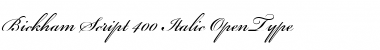 Bickham Script 400 Italic Font