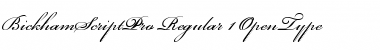 Bickham Script Pro Regular Font