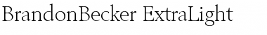 BrandonBecker-ExtraLight Regular Font