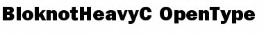 BloknotHeavyC Regular Font