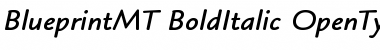 Blueprint MT Bold Italic Font