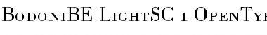 Bodoni BE Light Small Caps & Oldstyle Figures Font