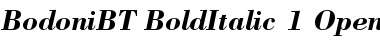 Bodoni Bold Italic Font