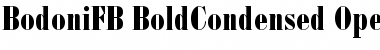 BodoniFB BoldCondensed Font