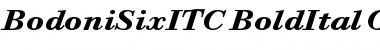 Bodoni Six ITC Bold Italic Font