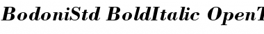 Bodoni Std Bold Italic Font