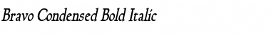 Bravo-Condensed Bold Italic Font