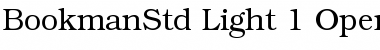 ITC Bookman Std Light Font