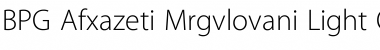 BPG Afxazeti Mrgvlovani Light Font