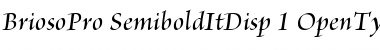 Brioso Pro Semibold Italic Display Font