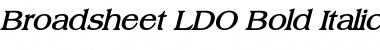 Broadsheet LDO Bold Italic Font