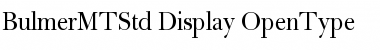 Bulmer MT Std Display Font