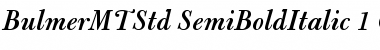 Bulmer MT Std Semibold Italic Font