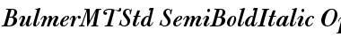 Bulmer MT Std Semibold Italic Font