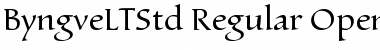 Byngve LT Std Regular Font