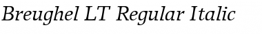 Breughel LT Regular Italic Font