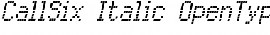 CallSix-Italic Regular Font