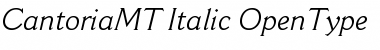 Cantoria MT Italic Font