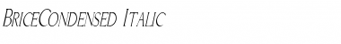 BriceCondensed Italic Font