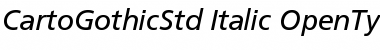 CartoGothic Std Italic Font