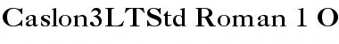 Caslon 3 LT Std Roman Font