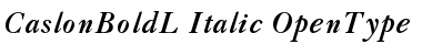 CaslonBoldL-Italic Regular Font