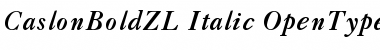 CaslonBoldZL-Italic Regular Font