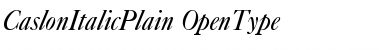 Caslon Italic Plain Font