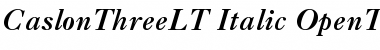 Caslon 3 LT Italic Font