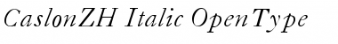 CaslonZH-Italic Regular Font