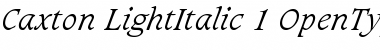 Caxton Light Italic Font