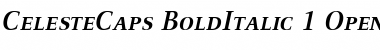 CelesteCaps BoldItalic Font