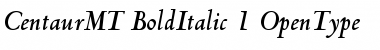 Centaur MT Bold Italic Font
