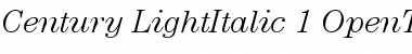 ITC Century Light Italic Font